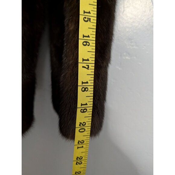 Roy H. Bjorkman Vintage Brown Mink Fur Double-Breasted Car Coat Collar pockets - Picture 13 of 16